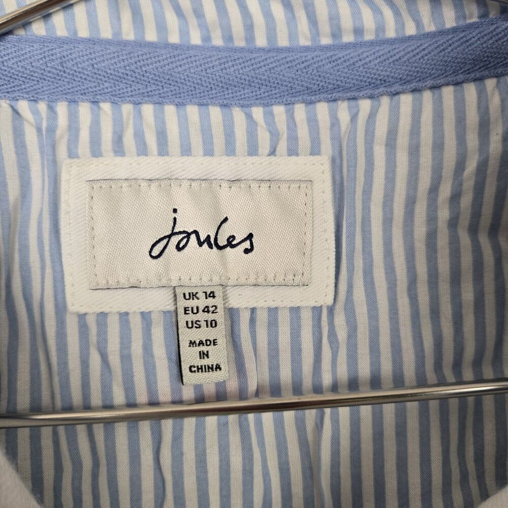 Womens Joules Saunton Funnel Neck Sweater Size 10 White Multi-Color Striped - Picture 3 of 8